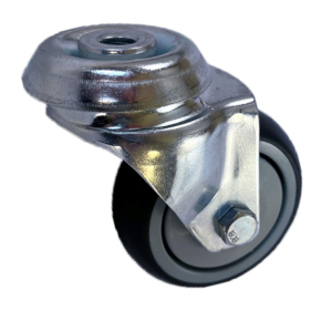 75mm Single Bolt Hole Swivel Castor with thermoplastic rubber tyre wheel