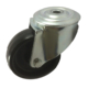 High temperature swivel castor with a10mm single bolt hole fitting and 100mm black phenolic resin plain bore wheel