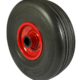240mm puncture proof wheel with a red steel centre and 20mm roller bearing