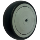 100mm castor wheel with grey thermoplastic rubber tyre on a polypropylene centre and as single ball bearing